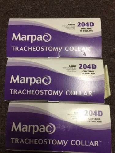 1 Lot of 3x Marpac 204D Tracheostomy Collar Adult one size fits all. 30 total.