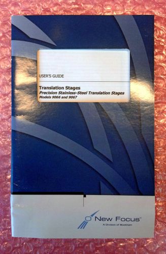 Newport Translation Stages Precision Stainless-Steel User&#039;s Guide 9066 Manual