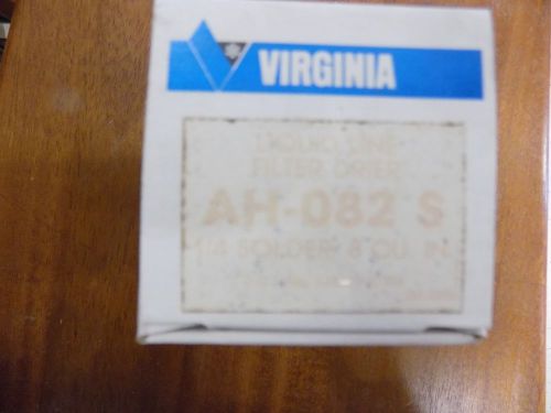 Ah-082s liquid line filter drier virginia brand 1/4&#034; solder 8 cu. inch for sale