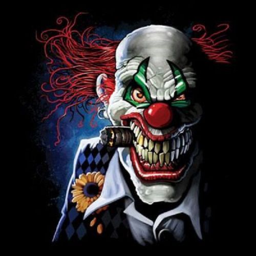 Joker clown xl heat press transfer for t shirt sweatshirt quilt fabric 674o for sale