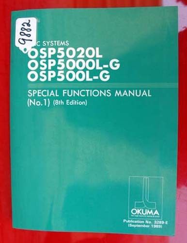 Okuma CNC Systems Special Functions Manual No. 1: 3289E (Inv.9882)