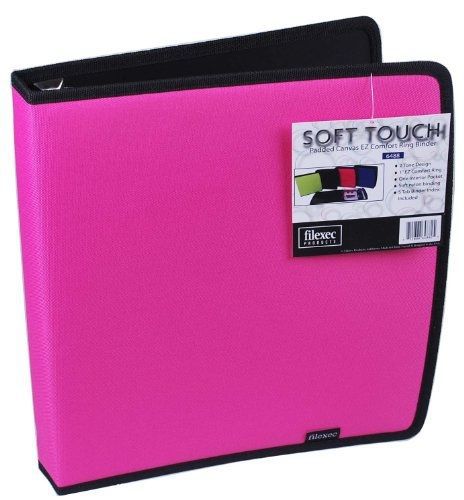 Filexec Soft Touch Padded Canvas EZ Comfort Ring Binder, 1-Inch Capacity, Letter