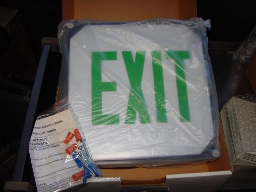 6 NEW 18200WGL EXIT SIGN FOR WET LOCATION WITH BATTERY BACKUP