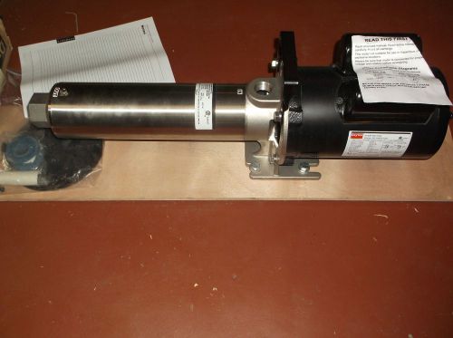 NEW Multi Stage Booster Pump 1/2 HP 1PH 3/4&#034; FNPT Inlet/Outlet 5NYA9 (WH/34C)