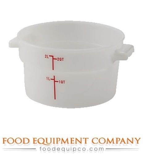 Winco PPRC-2W Food Storage Container 2 qt. - Case of 24