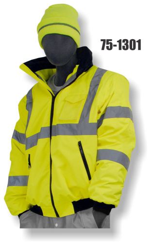 Majestic 75-1301 high visibility class 3 waterproof bomber jacket lined - x6 for sale