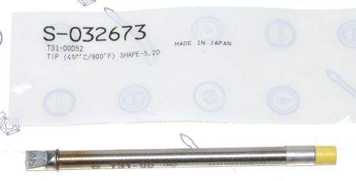 Hakko t31-00d52 chisel tip, 900°f/480°c  5.2 x 7.8mm for hakko fx-100 authentic for sale