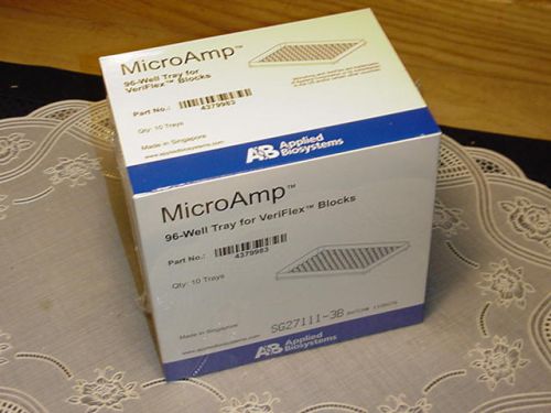 MicroAmp 96-Well Tray for VeriFlex Blocks 10 Tray Box 4379983 NEW, SEALED Box!