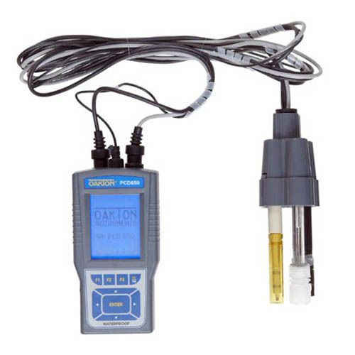Oakton WD-35434-00 PCD 650 pH/Con/TDS/PSU/DO/Temp. Meter and Probes