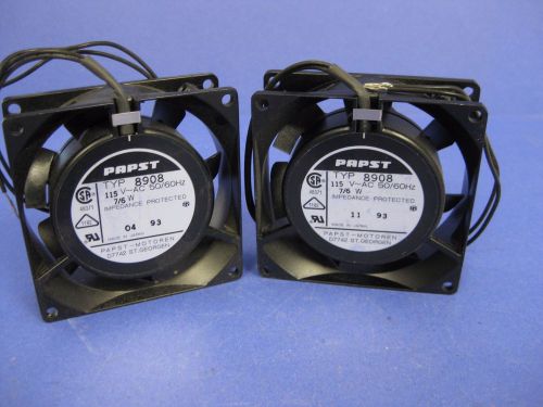 Papst Fan 8908 115V 50/60Hz 7/6W, LOT of 2 New