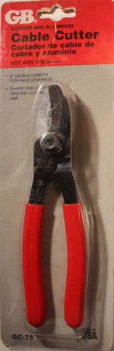 GB Professional Grade  Cable Cutter GC-75 Copper 2/0 Aluminum 4/0