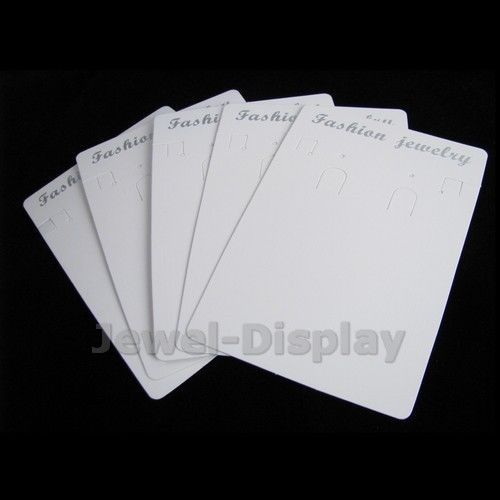 50 SETS WHITE JEWELRY CARD BAG NECKLACE DISPLAY 9X13cm