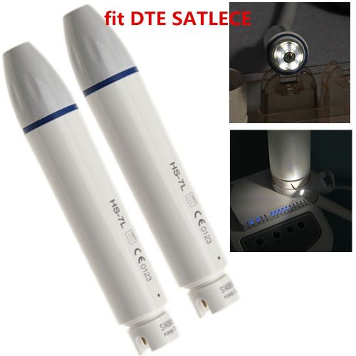 2 Dental Ultrasonic Piezo Scaler Handpiece LED Fiber Optic Fit DTE SATELEC Tip V