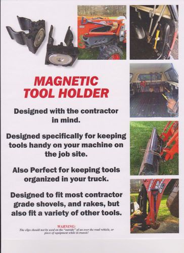 Landscaper Magnetic Tool Holder Shovel Rake Excavator Backhoe Truck Clip MPN115