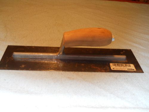 Stanley Goldblatt Tools 14 x 4  Finishing Trowel with Wood Handle