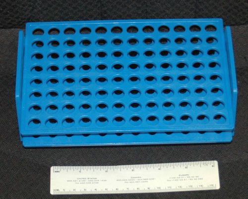 Nalgene 5973-9305 blue plastic 0.5ml microcentrifuge tube rack 8mm, 96 places for sale