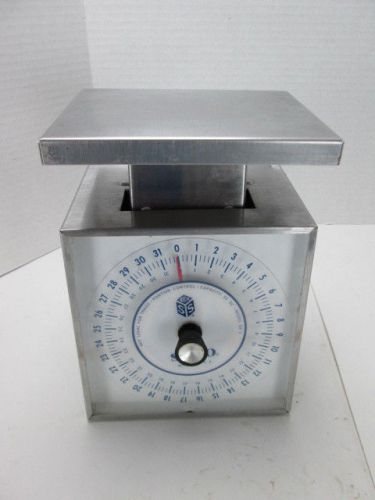 Sysco SR-2 Scale Portion Control 32 OZ. Capacity Made in USA Polished Metal S