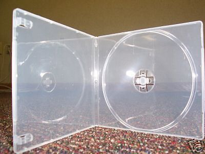 1000 7mm slim square poly cd/dvd case, clear - psc6 for sale