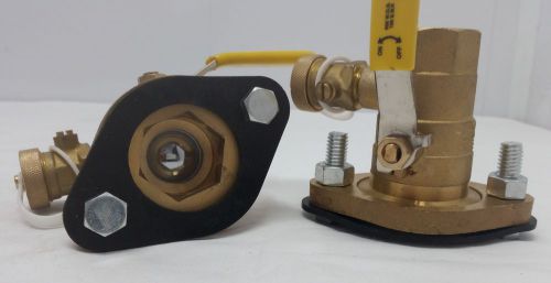 1&#034; flanged ball valve w/drain box of 2 for sale