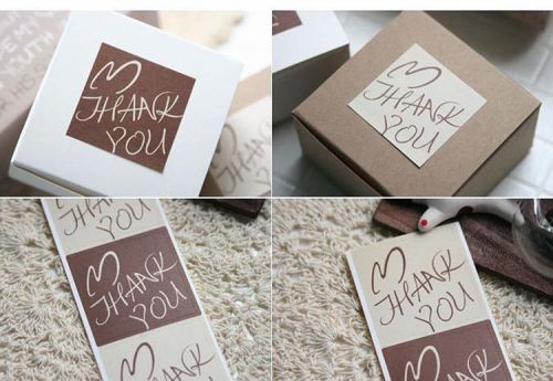 56 pcs THANK YOU STICKERS LABELS SEALS  GREETING, WEDDING, PARTY AND GIFTS
