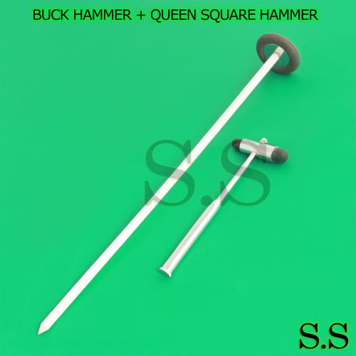 NEW 2 EACH BUCK HAMMER + QUEEN SQUARE Hammer Medical Surgical Instrument 13&#034;