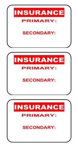 Medical Labels for Insurance, 1&#034; x 1 1/2&#034; , White stock w/ red ink 1000 / ROLL
