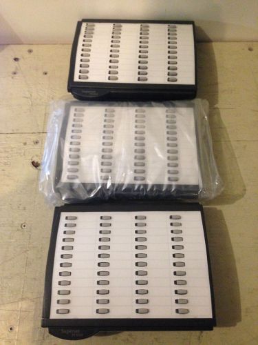 Lot of 3 mitel superset pkm48 light grey 9132-200-200-na programmable key module for sale