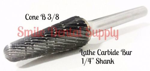 META LATHE CARBIDE BUR (1/4&#034; SHANK) CONE B 3/8 #303