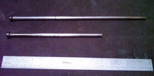2 Starrett Micrometer Depth Gage Rods Only 4&#034; &amp; 6&#034;  w/ Lock Nut .154&#034; od