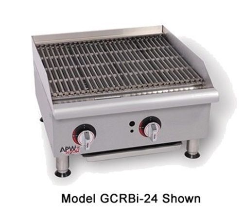 APW Wyott GCRB-24I-CE Champion Char-Rock Broiler gas countertop 24&#034; W x 25&#034;...