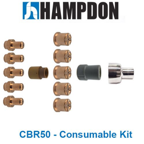 Unimig CUT40 CBR50 Consumable Kit - Suits CBR50 Plasma Torch - Viper Cut 45