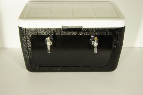 Portable Kegerator Beer Jockey Box Tap Keg Double Faucet Draw COLD PLATE