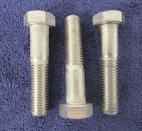 Machine hex bolt hex cap screw 3/4-10 x 3-1/2&#034; stainless steel 18-8 qty 3 j61 for sale