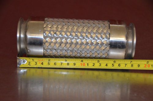2&#034; Tri-Clamp Sanitary Stainless Steel Braided Hose / 7&#034; Length / 500 PSIG MAWP
