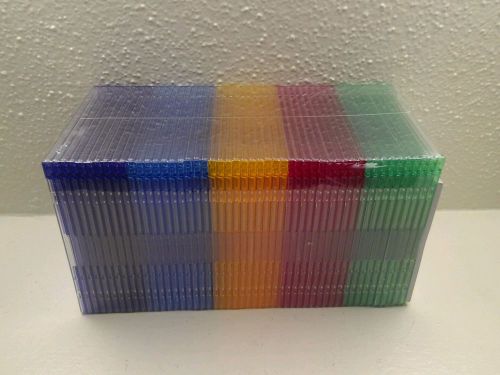 50 PACK Slim CD / DVD Disc Jewel Storage Cases / Five-Color Plastic Cases
