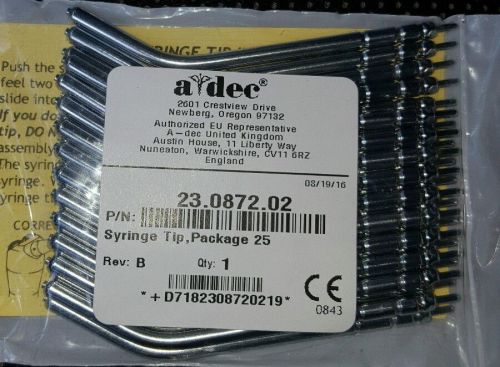 NEW ADEC 25-PACK DENTAL WATER SYRINGE TIPS AUTOCLAVABLE