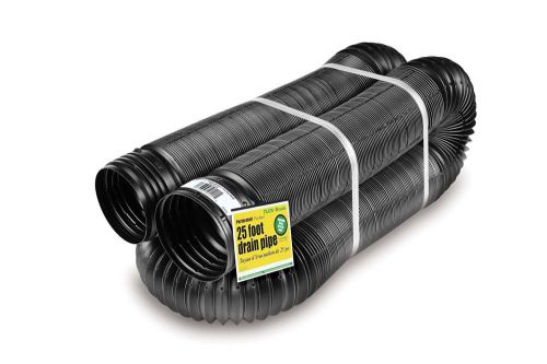 Flex-Drain 51310 Flexible/Expandable Landscaping Drain Pipe Perforated 4-Inch
