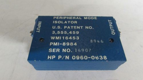 Agilent HP 0960-0638 Peripheral Mode isolator 2-6.2 GHz, SMA, from 83590A, SP-4