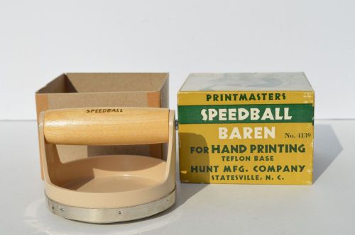 Printmaster speedball baren #4139 with teflon base nip original box for sale