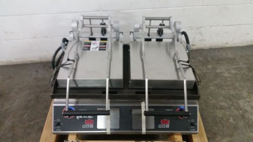 Star pro max pannini grill cg28itb 240 volt new table top double grills two side for sale