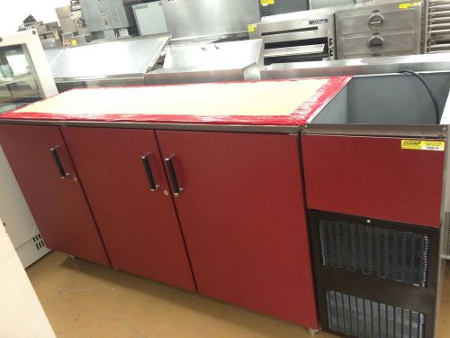 Perlick c5064e-sc 87&#039;&#039; back bar refrigerator cooler undercounter w/ red laminate for sale