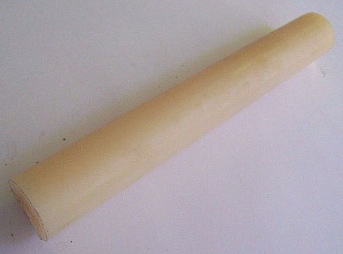 Nylon plastic bar rod 1-1/4&#034; dia. x 9&#034; long natural white