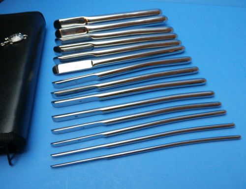 Turtle-Hegar Dilators (Set of 14 Pcs) Single Ended.4mm to 17mm.GERMAN Stainless