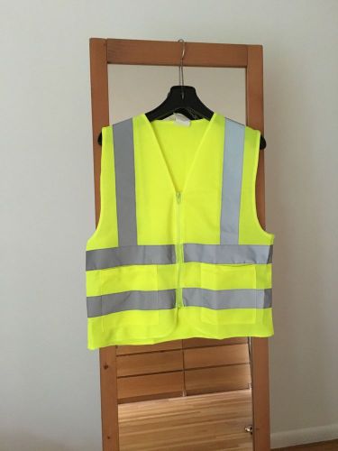 Medium ANSI CLASS 2/  Reflective Tape/  High Visibility Yellow Safety Vest