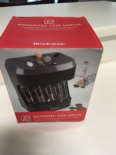 Brookstone Motorized Coin Sorter  NEW IN THE BOX  20 COINS AT A TIME