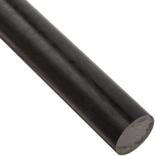 Acetal Round Rod, Opaque Black, Meets ASTM D6100, 3/16&#034; Diameter, 5 Length