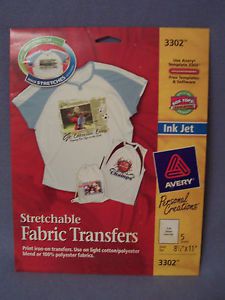 Avery iron-on transfer paper - ave3302 qty of 4 sheets for sale