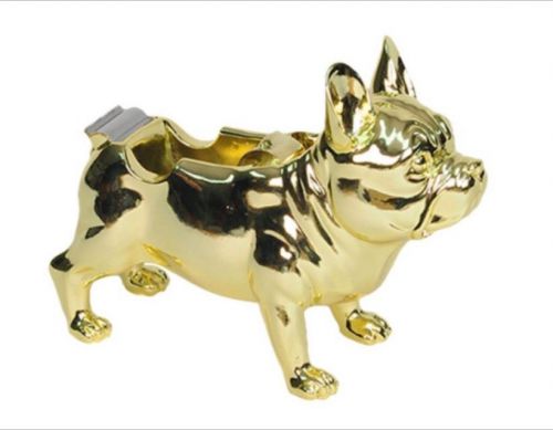Gold French Bulldog Threshold Tape Dispenser
