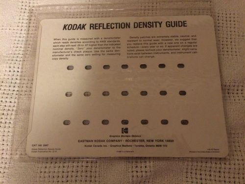 Vintage Kodak Reflection Density Guide Q-16 Cat. 146 5947 NOS
