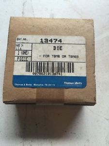 THOMAS &amp; BETTS 13474 CRIMP Compression UPPER DIE T&amp;B TBM6 TBM6S